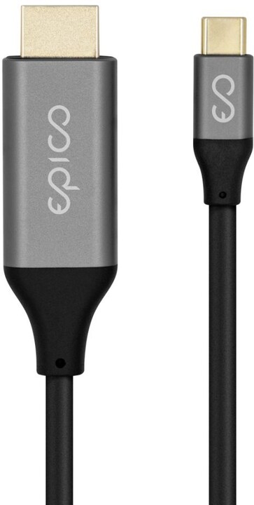 Kabllo EPICO, USB-C - HDMI, M/M, 4K, 1.8m, e hirtë e errët