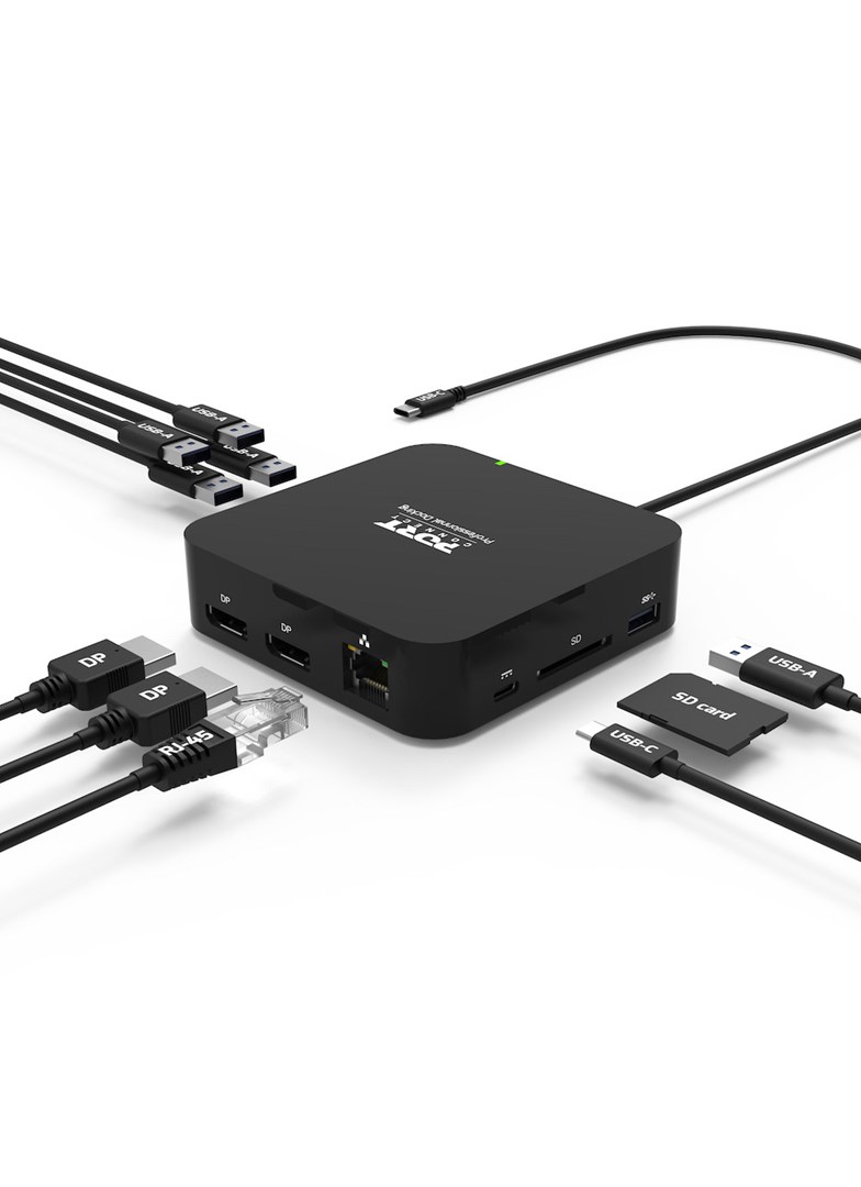 Stacion docking Port Designs, USB-C, 2x4K DisplayPort, 85W, i zi