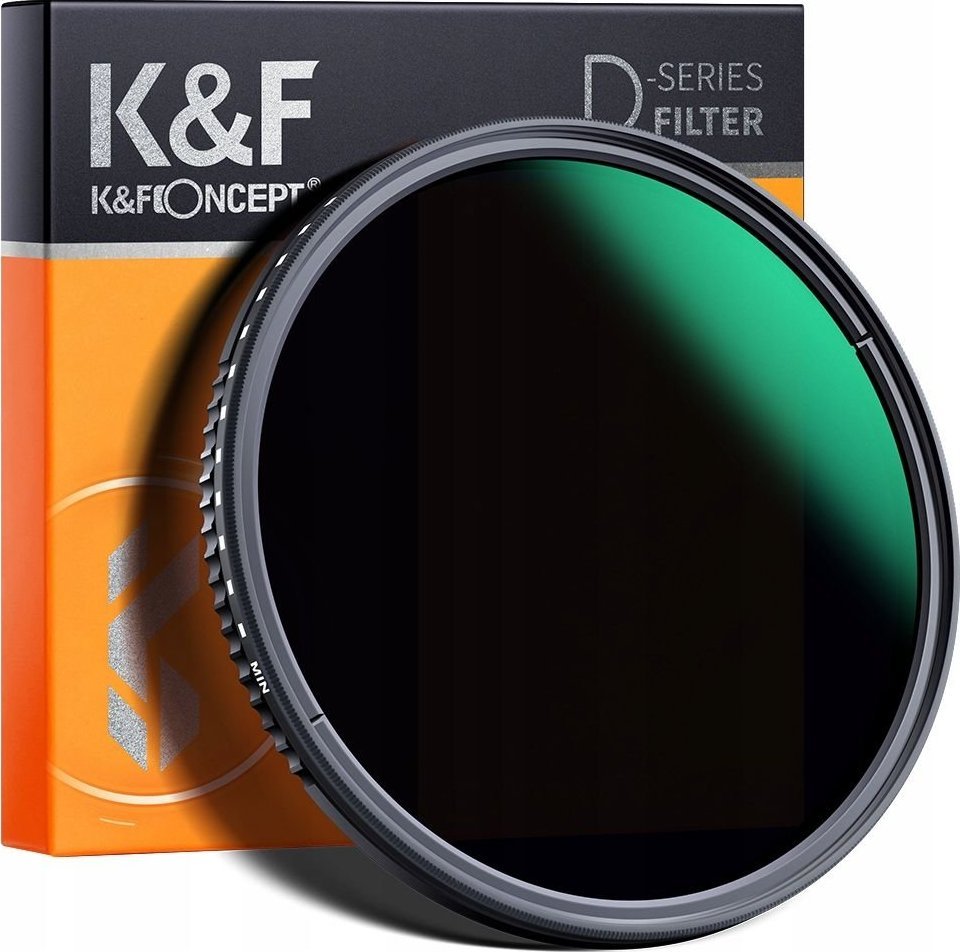 Filtër variabël ND K&amp;F Concept Nano-D, ND3-ND1000, 49mm, gri