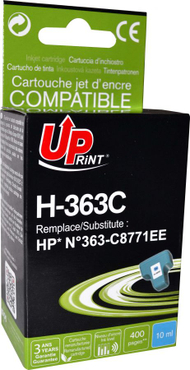 Kartush bojë UPRINT HJ363CUP, cyan, 10ml, kompatibil me HP C8771EE