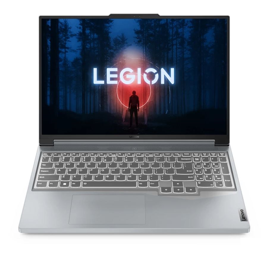 Лаптоп Lenovo Legion Slim, 16", AMD Ryzen 7 7840HS, 16 GB RAM, 512 GB SSD, NVIDIA GeForce RTX 4060, сив