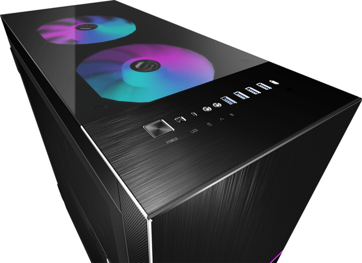 Персонален компјутер MSI MPG SEKIRA 500X, 1xARGB 120мм, стакло, црно