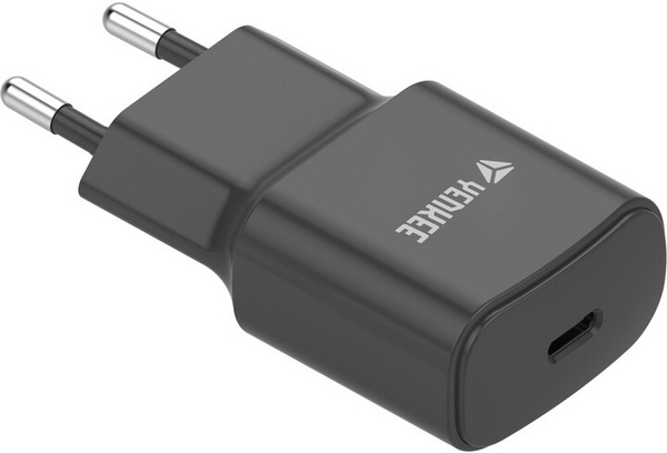 Karikues Yenkee YAC 2033BK, USB-C, 20W, i zi