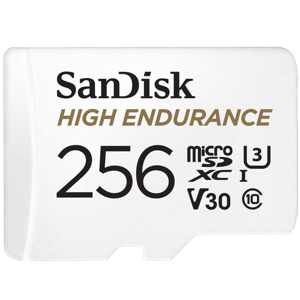 Kartë e memories SanDisk High Endurance, MicroSDXC, 256 GB, Class 10 + përshtatës SD