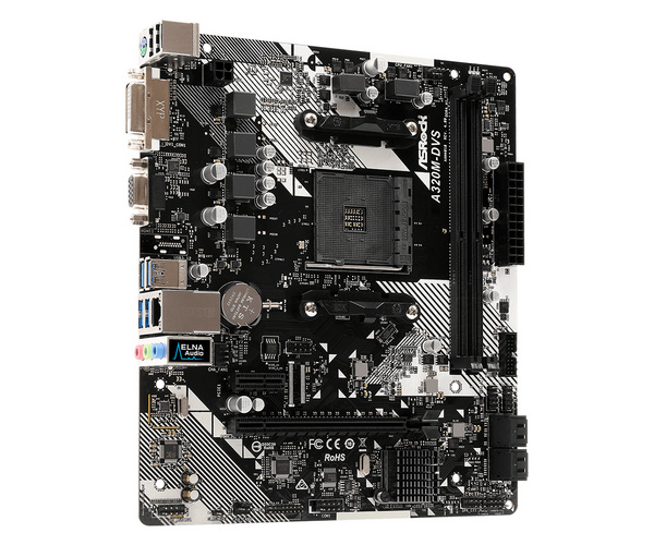 Pllakë amë Asrock A320M-DVS R4.0 Socket AM4 micro ATX AMD  A320
