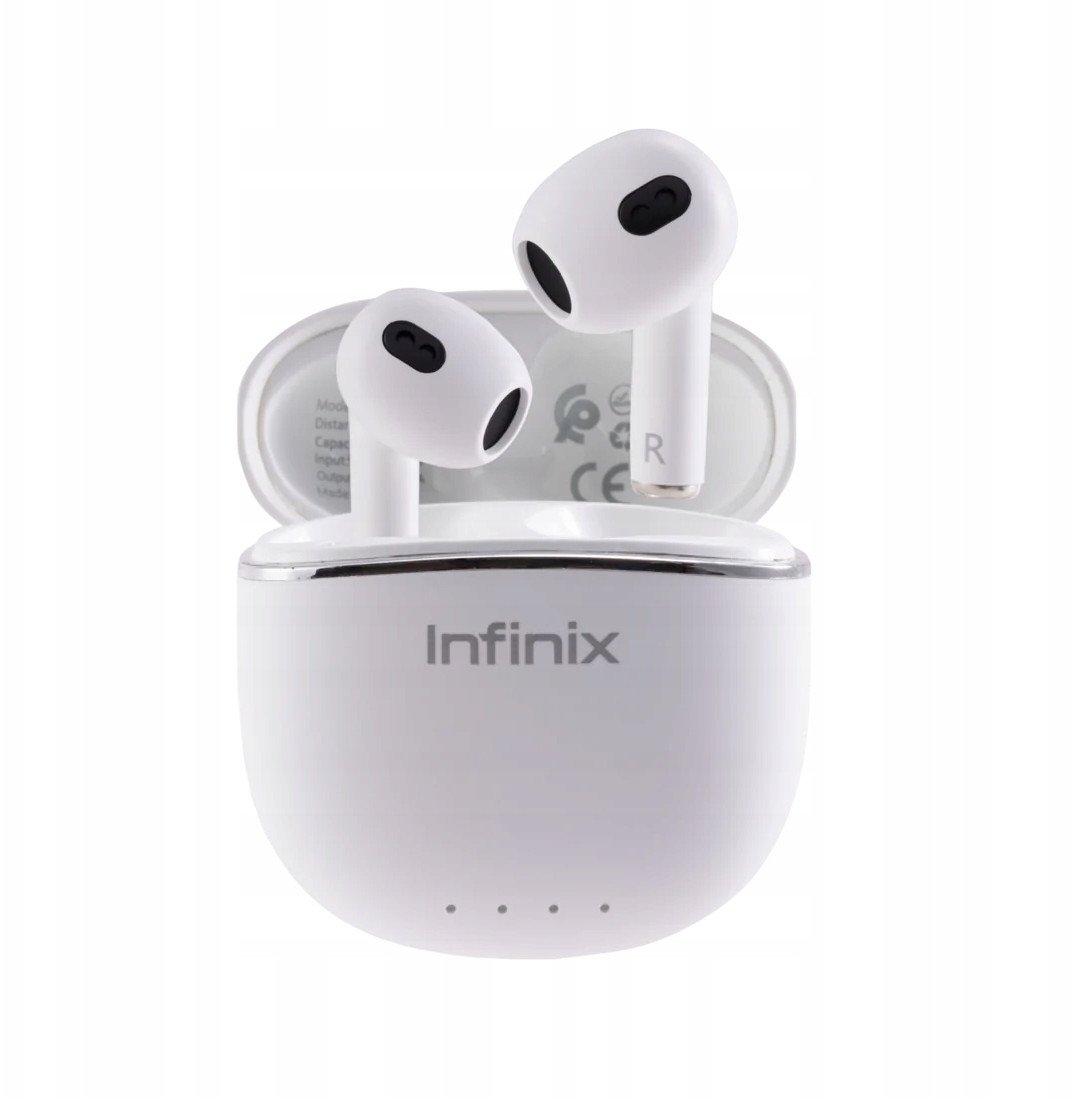 Kufje wireless Infinix XE23 TWS, ANC, 20 orë bateri, të bardha