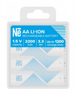 Bateri të rikarikueshme AA Newell, Li ion, 2200 mAh, set 4 copë