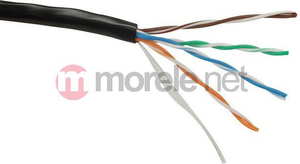 Kabllo rrjeti Solarix, Cat.5e, UTP PE, e zezë