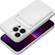 Mbulesë silikoni Forcell Card Case për iPhone 16 Plus, me xhep karte, kundër rrëshqitjes, e zezë