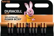 Bateri alkaline Duracell Plus AAA Boost, 10 copë, portokalli