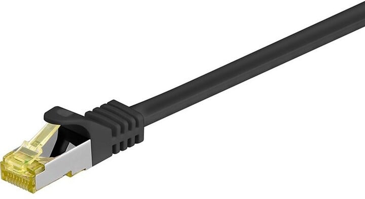 Kabllo MicroConnect patch S/FTP, RJ45, Cat7, 3m, e zezë