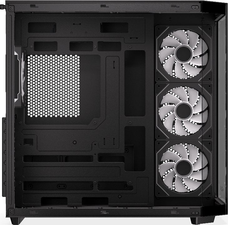 Kase kompjuteri Krux Empero, midi tower, 4 ftohës ARGB 120mm, e zezë