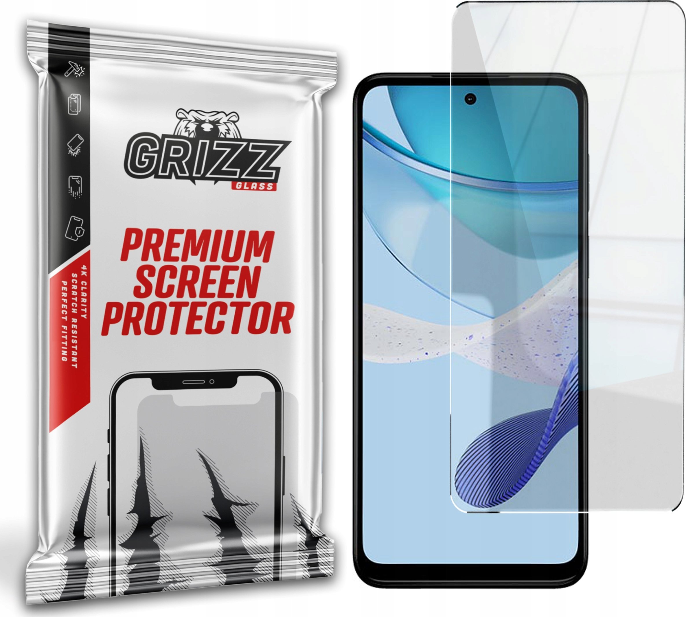 Mbrojtës ekrani GrizzGlass HybridGlass, Motorola Moto G 2023, hibrid, transparent