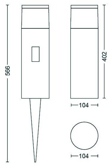 Llambë Philips HueCalla, LED, RGB, 8W, IP44, e zezë