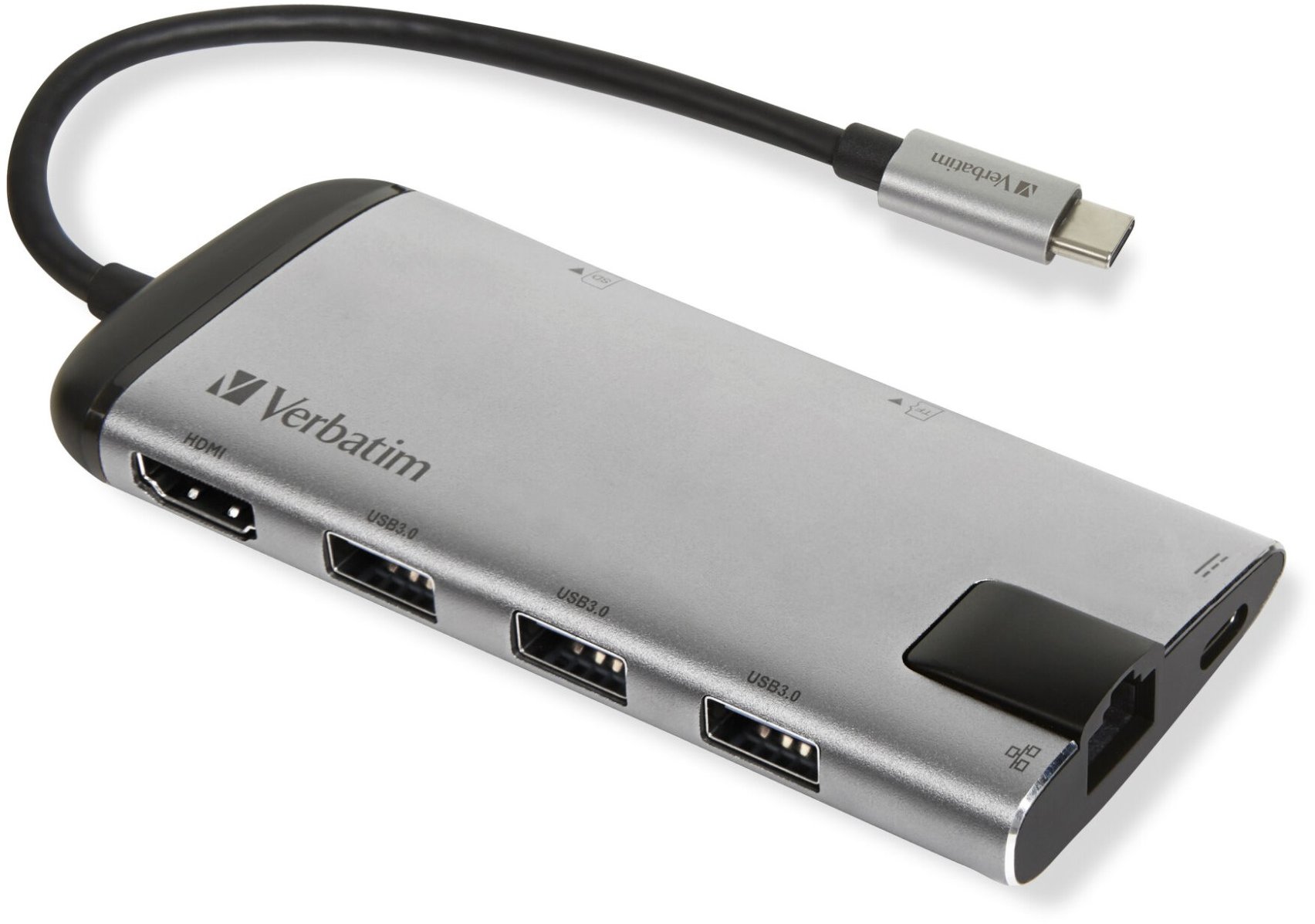 Konvertues Verbatim USB-C Multiport Hub, i hirtë