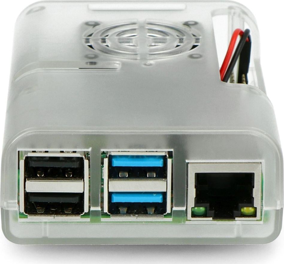 Kuti mbrojtëse JustPi Enclosure për Raspberry Pi 4B, me ventilator, e zezë