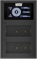 Karikues baterie Newell Dual-Channel FDL-USB-C, për bateri NP-W126, me ekran LCD, i zi