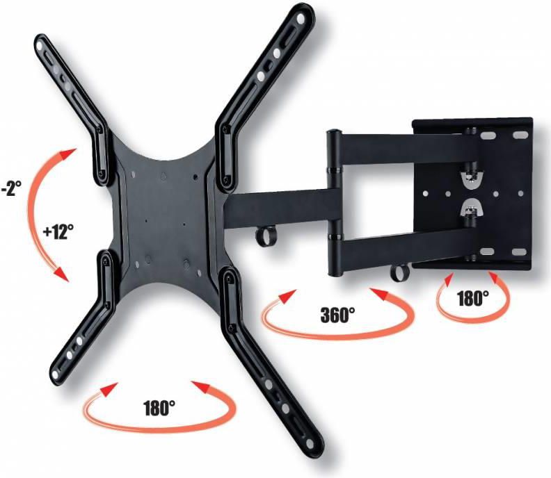 Mbajtës televizori Techly, ICA-PLB 136M, 23'' - 55'', për mur