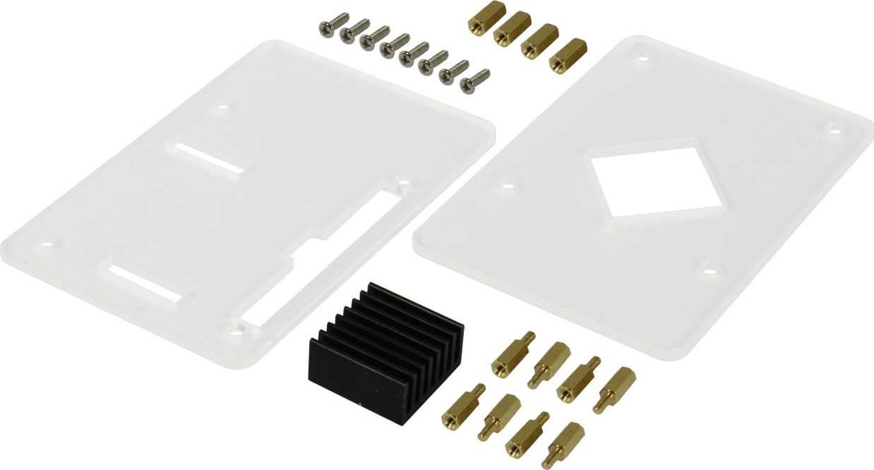 Kuti akrilike Radxa Rock Pi 4 Encl Simple, transparente