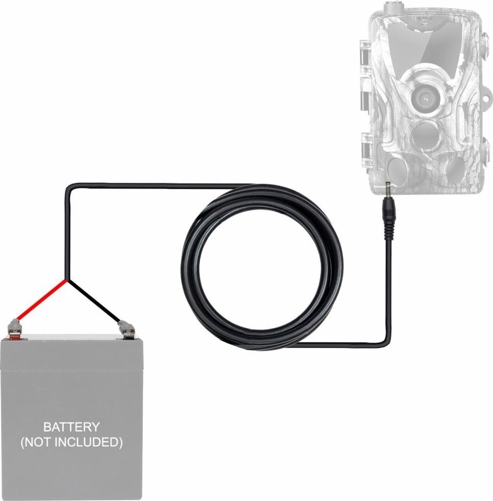 Kabllo energjie EVOLVEO StrongVision Cable Pro, për kamera gjurmimi, lidhje Faston 6.3 mm