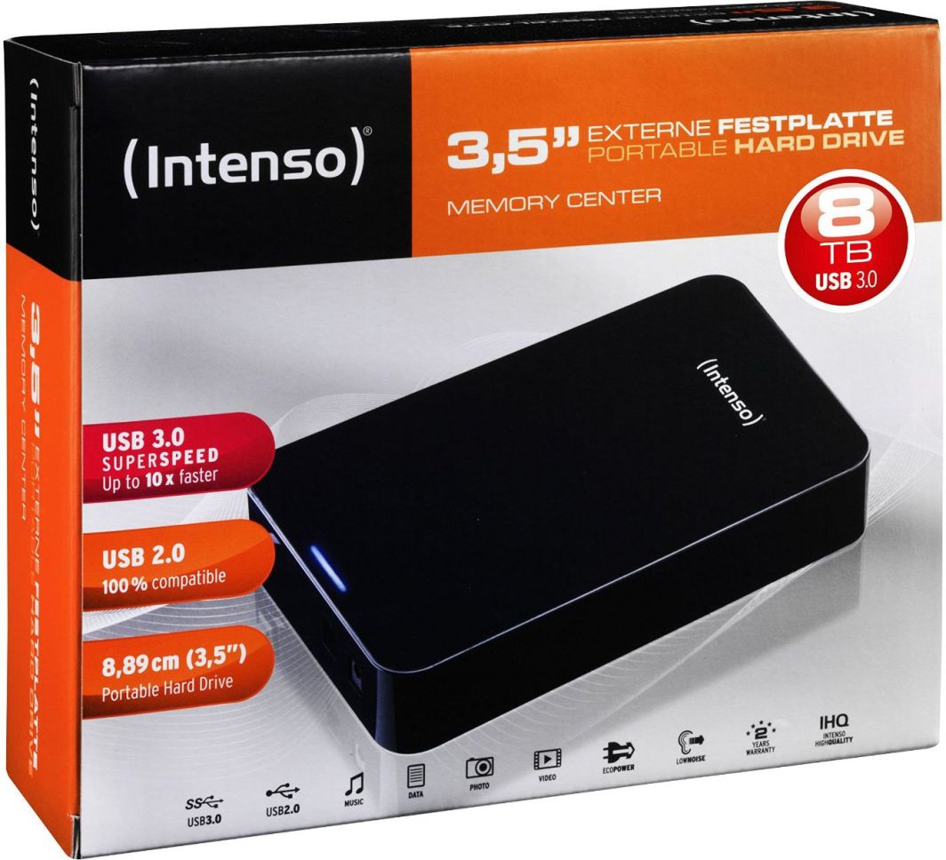 Hard Disk i jashtëm Intenso Memory Center 8TB, USB 3.0, i zi (6031516)