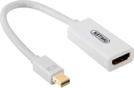 Përshtatës Unitek DisplayPort Mini - HDMI Y-6331, i bardhë Përshtatës Unitek DisplayPort Mini - HDMI Y-6331, i bardhë