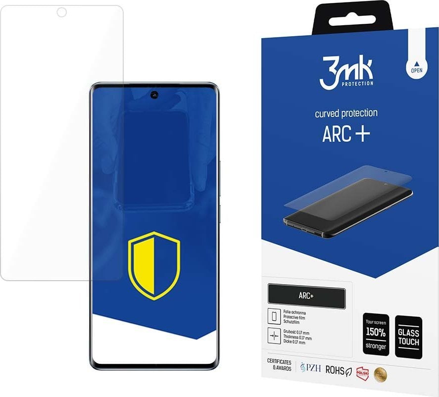 Folje mbrojtëse 3MK ARC+, Vivo S18 S18 Pro, Fullscreen, transparente