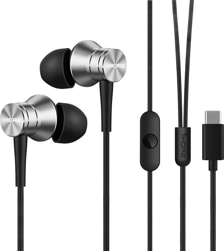 Kufje në vesh 1MORE Piston Fit, Type C, me mikrofon, argjendi