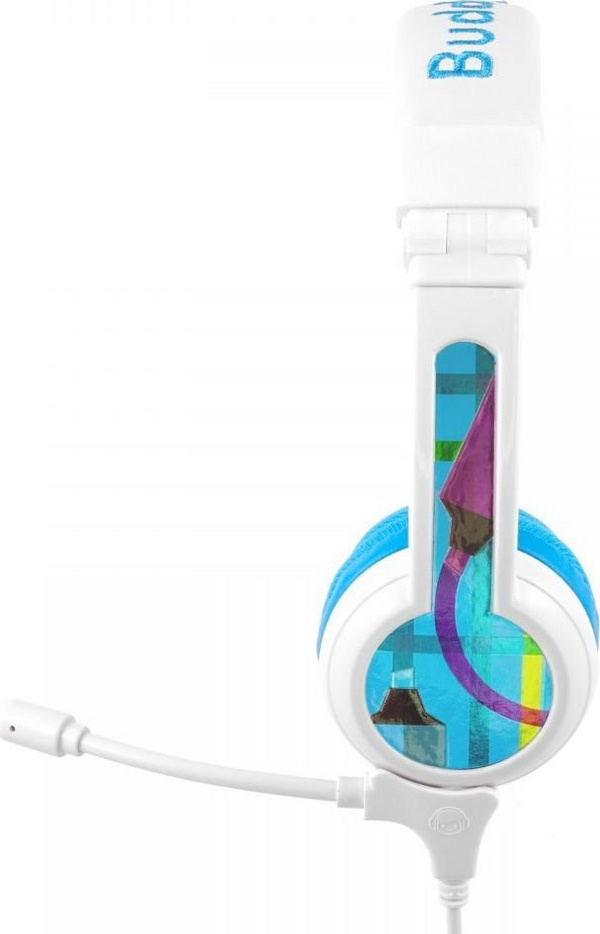 Kufje BuddyPhones School+, të kaltra/bardha