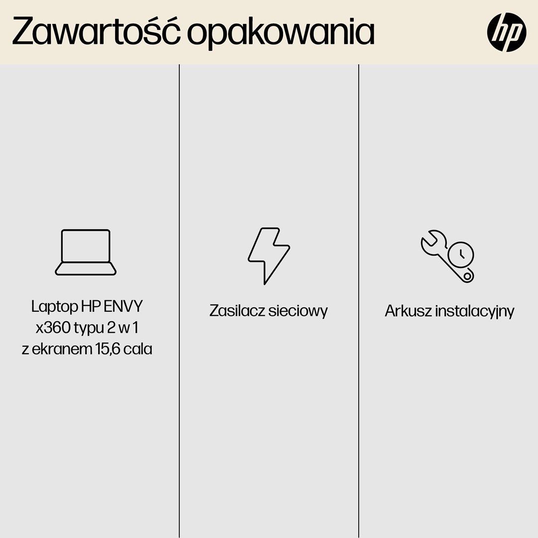 Laptop HP ENVY x360 15-fe0015nw , 15.6", Intel Core i5 1335U, 16 GB RAM, 512 GB SSD, i argjendtë