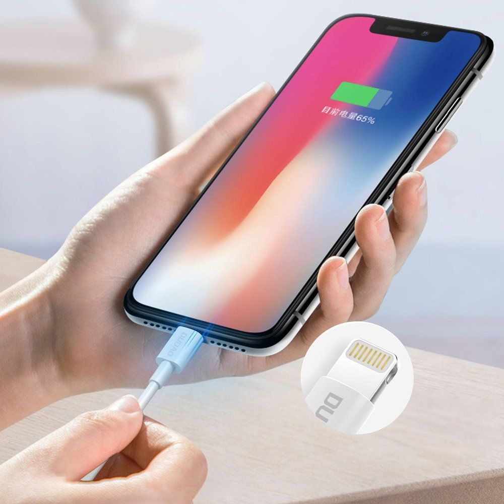 Kabllo Dudao USB-A - Lightning USB 1m, e bardhë