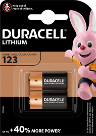 Bateri Duracell Ultra Photo CR123, 1400mAh, 2 copë