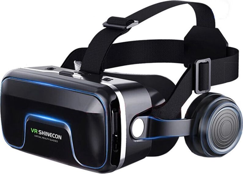 Syze VR Shinecon VR 10 2019, me kufje, për smartphone, të zeza