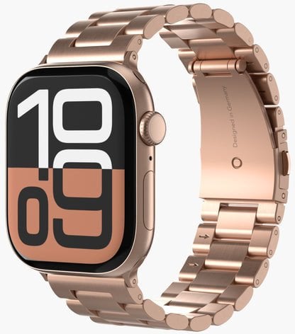 Rrip ore Vonmählen Link Bracelet 2 për Apple Watch 40/41, çelik inox 316L, rezistent, rozë