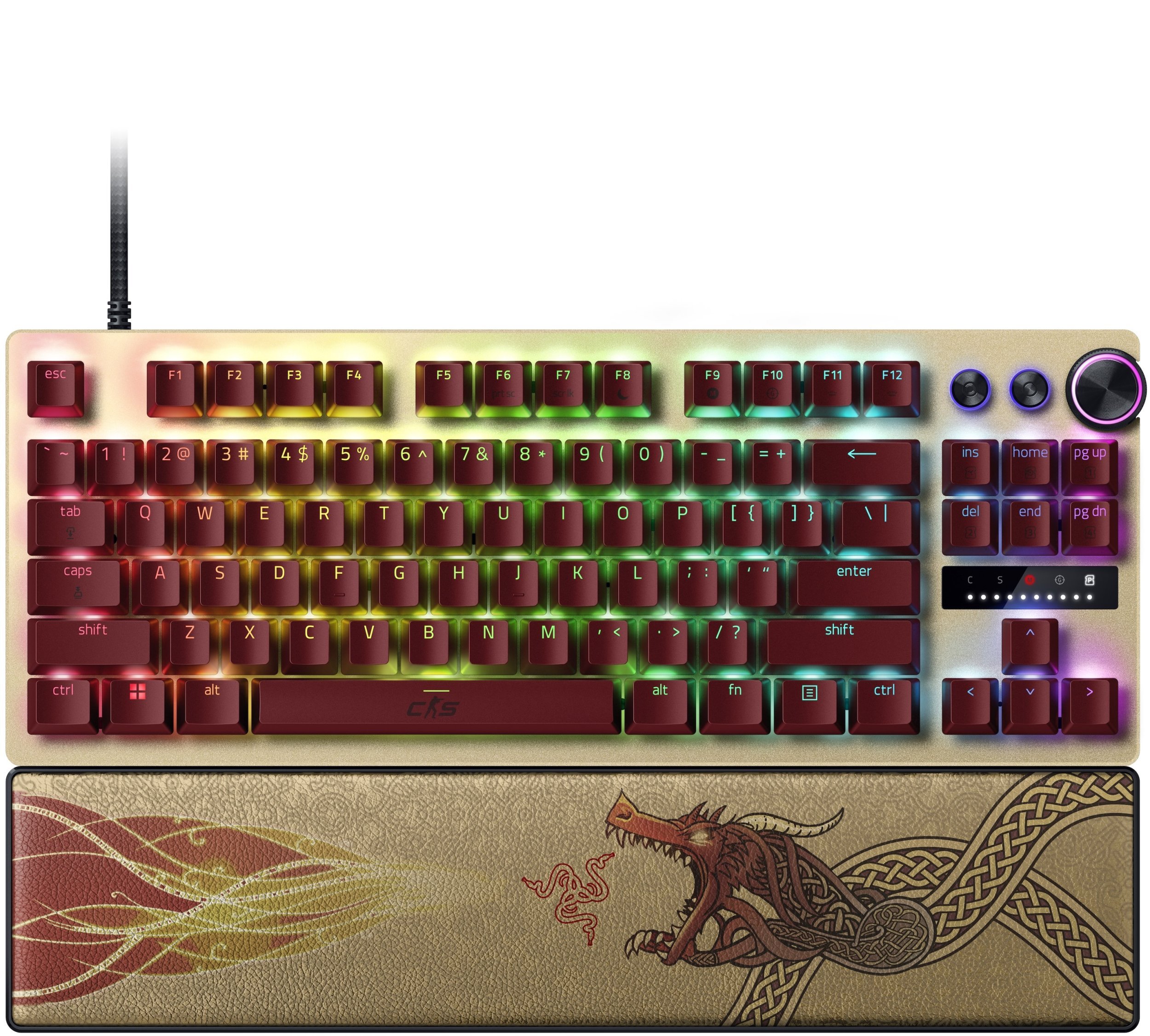 Гејминг тастатура Razer Huntsman V3 Pro Tenkeyless, механичка, Counter Strike 2 Edition, US распоред, црна