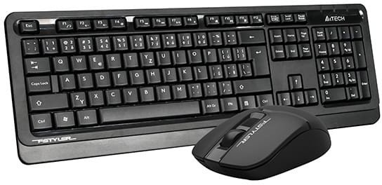 Set tastierë dhe mi A4Tech FG1012S, wireless 2.4GHz, DPI 1200, i zi
