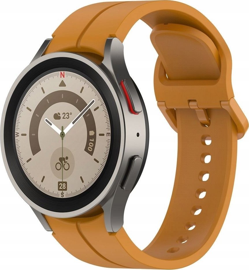 Rrip silikoni për smartwatch Samsung Galaxy Watch 4 5, unisex, i verdhë