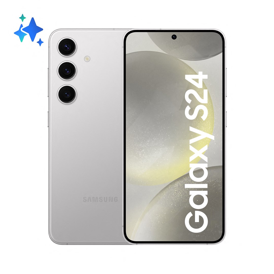 Celular Samsung Galaxy S24, 6.2", 128GB, 8GB RAM, Android 14, i hirtë mermeri