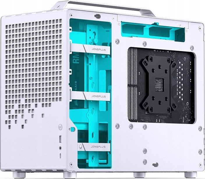 Kuti PC Jonsplus Z20, Micro ATX, me dorezë bartëse, e bardhë