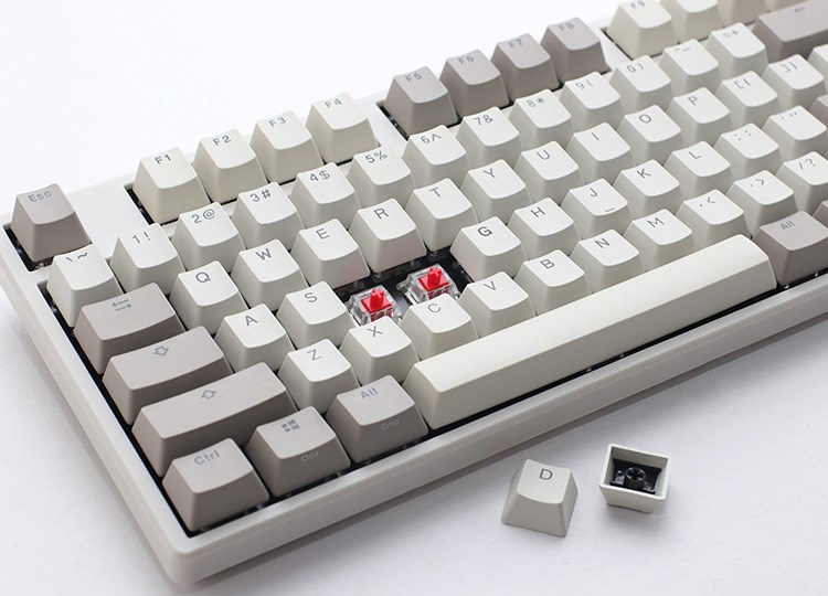 Tastierë lojërash Ducky Origin Vintage, Cherry MX-Speed-Silver, GER, e hirtë/bezhë