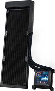 Ftohës AIO CPU LIAN LI HydroShift LCD 360 FANLESS, 360mm, ekran IPS 2.88", i zi