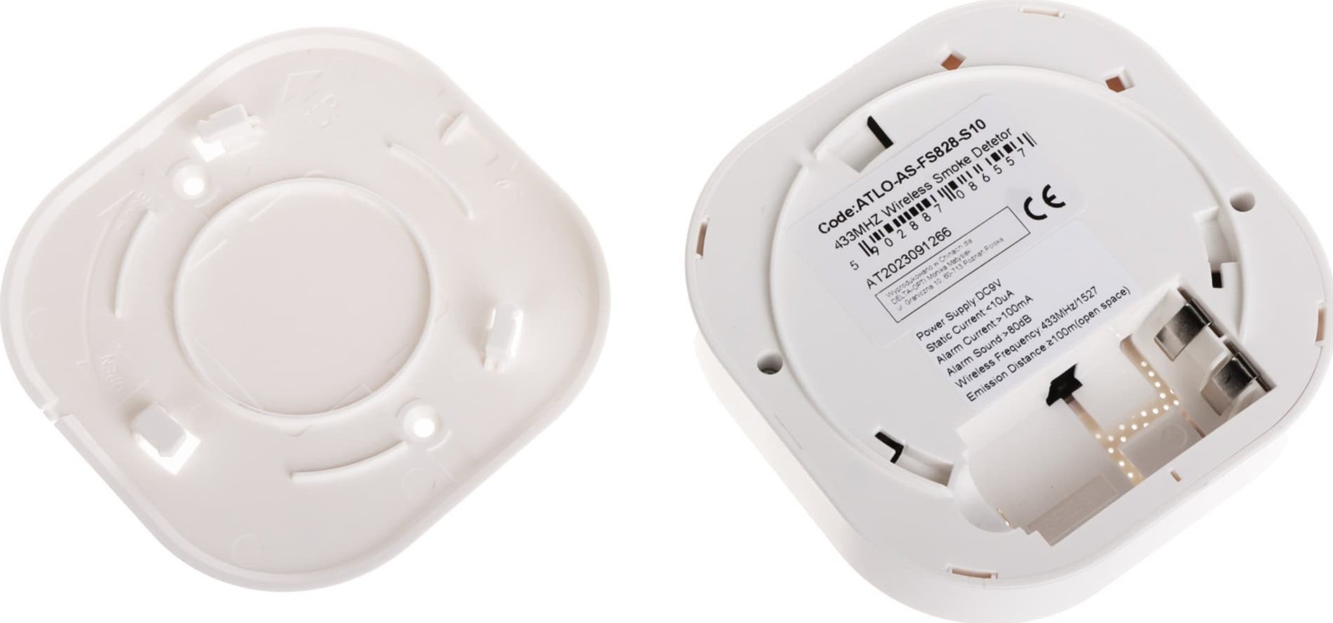 Детектор за чад без кабел Delta ATLO-AS-FS828-S10, безжичен, звучен аларм