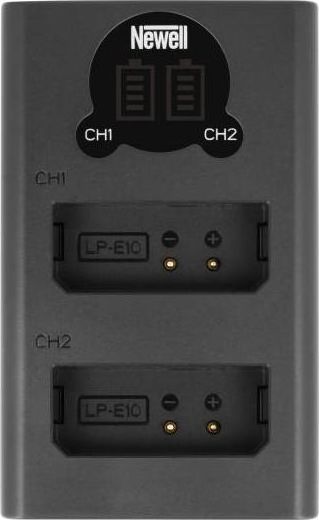 Karikues i kamerës Newell DL-USB-C për bateritë LP-E10, 8.4V, i zi