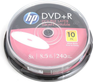 Disqe HP DVD + R DL 8.5GB 8x WHITE FF InkJet, me printim, 10 copë