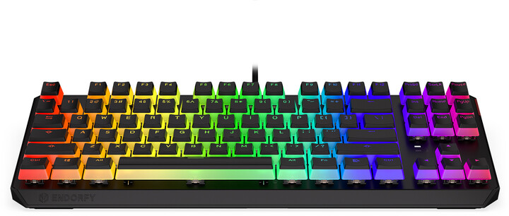 Tastierë Endorfy Thock TKL Pudding Blue, Kailh Blue, US, e zezë