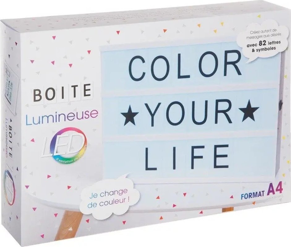 Kornizë e ndriçuar CINEMA, format A4, LED, e bardhë