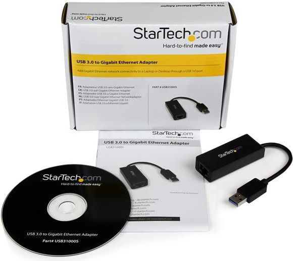 Përshtatës rrjeti StarTech USB31000S, USB - RJ45, i zi