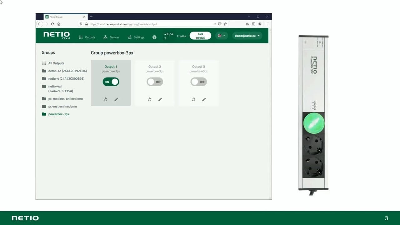 Set braketa rack NETIO MK2 PowerBOX, për PowerBOX 3Px 4Kx 4KG, 19" 1.5U, metalik