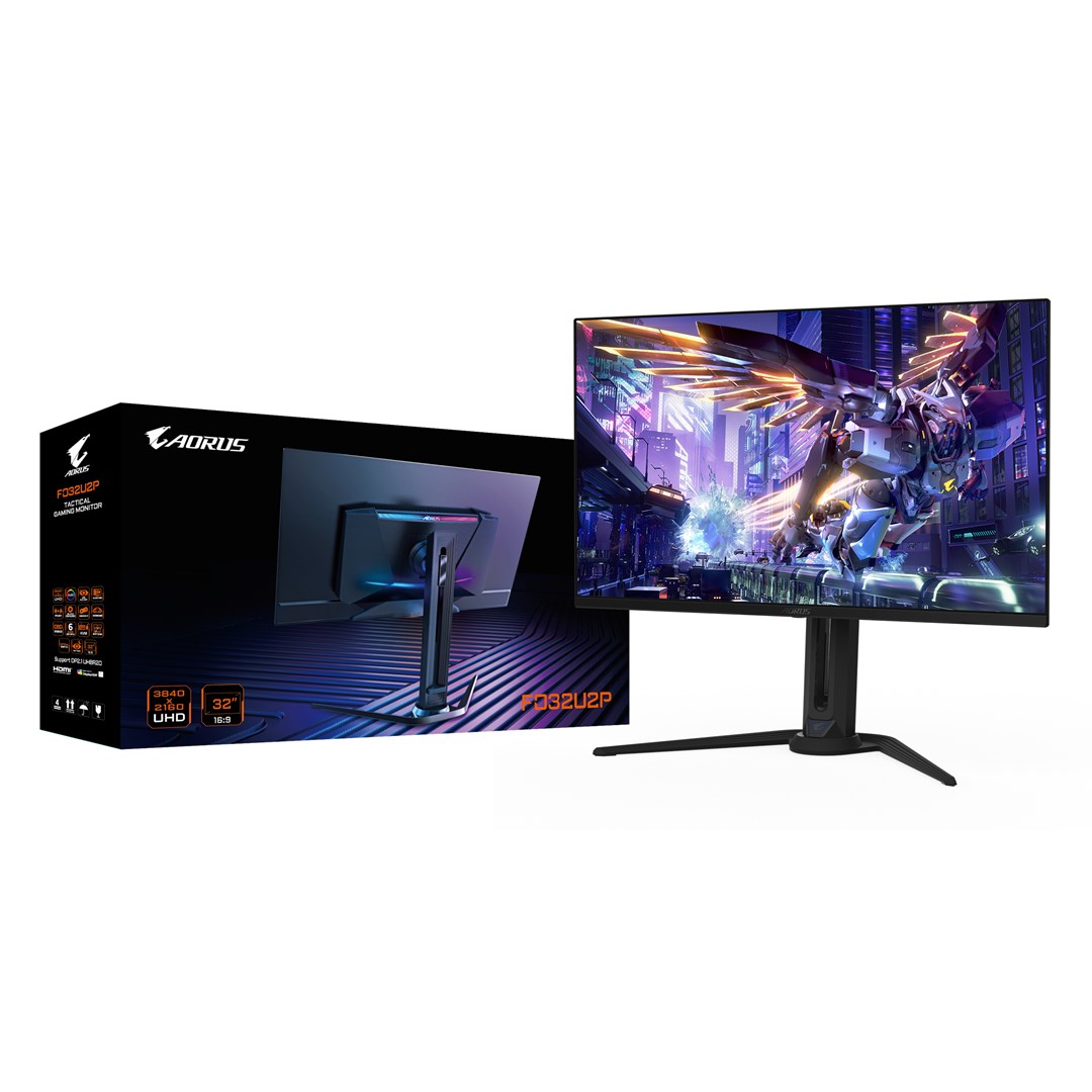 GIGABYTE AORUS FO32U2P монитор, 32" 4K OLED, 240 Hz, црн