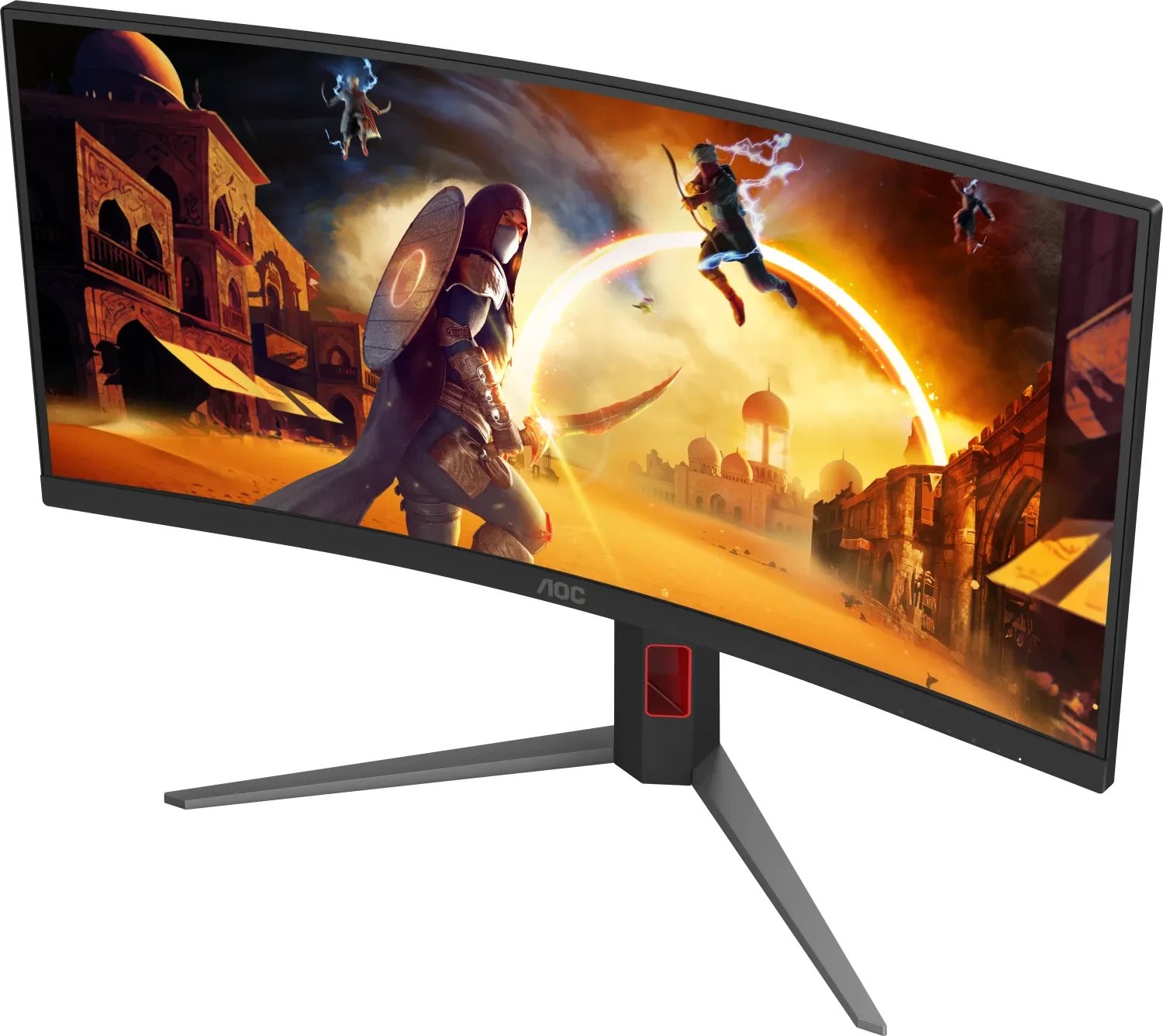 Гејминг монитор AOC CU34G4, 34\", Wide Quad HD, закривен, црн